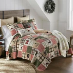 Donna Sharp Holly Forest Cotton Queen Quilt Set Cozy Holiday Winter Rustic Decor. Fixed Price $149.95.