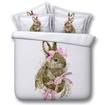 Rabbit Loves Bows 3D Printing Duvet Quilt Doona Covers Pillow Case Bedding Sets. Fixed Price $200.32.