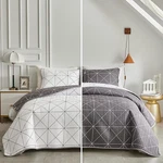 Uozzi Bedding 3 Pieces Reversible Quilt Set Plaid White & Gray Queen Full Size 8. Fixed Price $43.75.