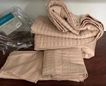 Comfort Spaces - Kienna Mini Set 3 Piece Blush Stitched Quilt, King. Fixed Price $55.00.