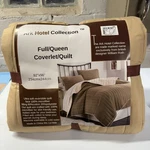 Ark Hotel Collection Full/queen Coverlet Quilt Tan New 92X 96. Fixed Price $65.00.