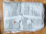 Pottery Barn Belgian Flax Floral Stitch Quilt Soft Gray Queen 2 Standard Shams. Fixed Price $229.00.