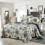 New! Nautical Cozy Beach Coastal Sea Shell Tropical Navy Blue White Quilt Set. Fixed Price $168.32.