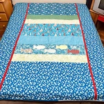 New Handmade Quilt Queen Size Blanket Designer Patch Colorful Reversible 83X64". Fixed Price $83.90.