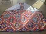 The Pioneer Woman Orange Starlight Patchwork Full Queen Bed Quilt, Comforter. Fixed Price $49.99.
