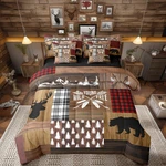 7 Piece Retro Cabin Bedding Queen Size Rustic Farmhouse Comforter Sets Bea. Fixed Price $92.99.