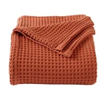 Market & Place 100% Cotton Waffle Weave Bed Blanket King Burnt Orange. Fixed Price $65.99.