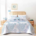 Coastal Quilts Bedding Set Queen Size - Blue Summer Nautical With. Fixed Price $57.99.