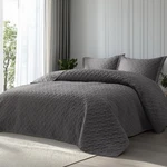 Bedsure Quilts Queen Size - Grey Bedspreads With Basket Weave Patt.... Fixed Price $55.45.
