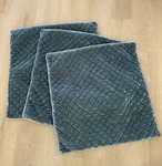 Bella Notte Silk Velvet Euro Shams Quilted Set Of 3. Fixed Price $475.00.