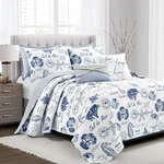 Harbor Life Reversible Quilt Set, 7 Piece Full/ Queen, Indigo - Blue. Fixed Price $188.99.