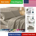 Soft 100% Cotton Bed Sheets Split King Set, 400 Tc Good Housekeeping Award Wi.... Fixed Price $137.69.