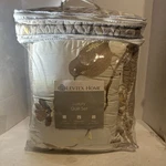 Lyon Teal Set - Levtex Home Quilted Spread, 2 Hams And Throw Pillow. Fixed Price $75.00.