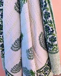 India Queen Cotton Kantha Quilt Throw Blanket Hand Palm Tree. Fixed Price $74.89.
