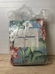 Tommy Bahama Southern Breeze 3PC King Quilt Sham Set Cotton Palm Floral Blue. Fixed Price $74.99.