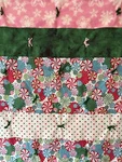 Pink Candy Holiday Christmas Quilt Lap Blanket 64L X 41 W Girl Scout Fundraiser. Fixed Price $60.00.