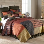 Donna Sharp Woodland Square King Quilt Farmhouse Country Lodge Patchwork Cotton. Fixed Price $250.00.