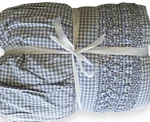Pottery Barn Nantucket Gingham Quilt Twin/twin Xl Blue White Farmhouse. Fixed Price $129.99.