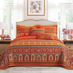 Vaputar Cotton Quilt Twin Size Bedding (68" 86"), Striped Red/orange. Fixed Price $85.96.
