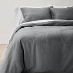 Casaluna Linen Rayon Duvet Cover Set Corner Anchoring Ties, Dark Gray, King. Fixed Price $59.99.