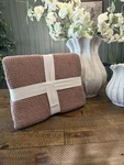 King Plus Textured Waffle Coverlet Brown- Casaluna New. Fixed Price $95.00.
