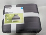 Room Essentials Satin Quilt Xl/twin Gray Lightweight Soft Filling 66" 92". Fixed Price $22.88.