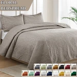 Luxury Bedspread Set 3 Piece Quilted Coverlet Throw Queen King Size Bedding. Fixed Price $29.36.
