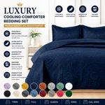 Premium Cooling Bedspread Quilt Set Lightweight Comforter Coverlet Home Bedding. Fixed Price $27.99.