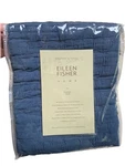 2 Eileen Fisher Home Rippled Organic Cotton Standard Blue Shams By Garnet Hill. Fixed Price $55.99.