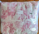 Pottery Barn Teen Loveshackfancy Garden Damask Smocked Quilt-pink-king-open Box. Fixed Price $219.00.