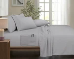 Bamboo 1800 Count 6-PIECE Smart Sheet Set With Storage Pocket. Fixed Price $31.99.