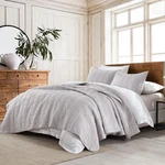 Horimote Home King Cotton Quilt Set Light Grey Pre-washed Bedspread Coverlet. Fixed Price $112.48.