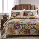 Greenland Home Antique Chic Authentic Patchwork Cotton Quilt Set, Natural, 3-PIE. Fixed Price $112.36.
