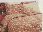 Nwt Sunham Veranda Cotton Quilt Shams, Floral, Red,full/queen, Coverlet Set. Fixed Price $90.00.