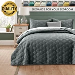 Geometric Embossed Velvet Bedspread Reversible Lightweight Quilt,soft Coverlet. Fixed Price $33.99.
