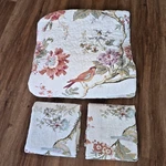 Waverly Charleston Chirp Queen Reversible Quilt & 2 Shams Floral Stripe. Fixed Price $79.99.