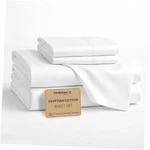 100% Egyptian Cotton Size Cooling Sheets, Soft Full 01 - White. Fixed Price $103.84.