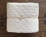 Pottery Barn Belgian Flax Linen Diamond Full Queen Quilt Ivory New!. Fixed Price $175.00.