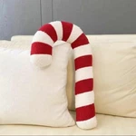 Candy Cane Shaped Pillow Christmas Seasonal Holiday Decor. Fixed Price $13.99.