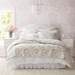 Laura Ashley - King Quilt Set, Reversible Cotton Bedding Queen, Melany Pink. Fixed Price $120.65.