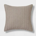Threshold Brown Flannel Striped Pillow Sham, Standard X26. Fixed Price $8.50.