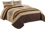 Wpm Western Print Queen Size Light Weight Quilt Set W/ Pillow Sham Gold Brown. Fixed Price $76.78.