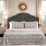 Ridhi Block Print Reversible Cozy Quilt Coral Pink King 96 X 106 Lightweight. Fixed Price $299.98.