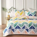Quilt Set For Summer 3 Piece Reversible Colorful King Size With Nav.... Fixed Price $58.17.