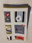 Pottery Barn Kids Varsity Patchwork Sports Quilt & Sham Heavy Full Queen 86X84. Fixed Price $72.99.