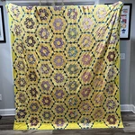 Rescue Vibrant Vintage Handsewn Grandmother Flower Garden Hex Quilt 76 90. Fixed Price $89.99.