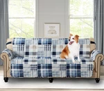 Brilliant Sunshine Plaids And Stripes Couch Slip Cover, Patchwork Design, Qui.... Fixed Price $51.76.