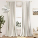 Guken Cream Linen Blackout Curtains Inch 52"W X 84"L (pack Of 2),. Fixed Price $32.39.