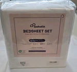 New Wakefit 400TC 100% Cotton Sateen Sheet Set - Full White Satin Feel. Fixed Price $29.99.