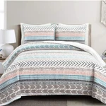 Hygge Geo Cotton Reversible Quilt Neutral/multi 3PC Set. Fixed Price $69.99.